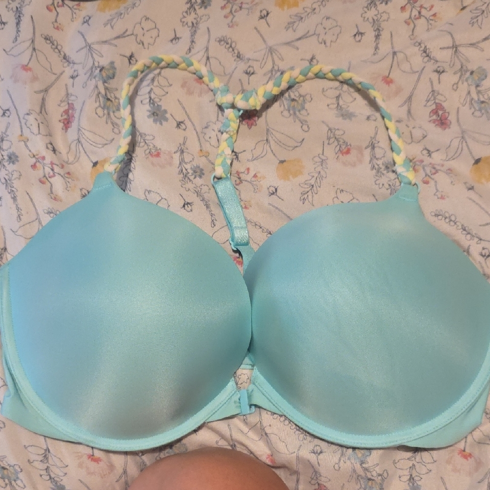Victoria's Secret Light Blue Bra with Braided Straps